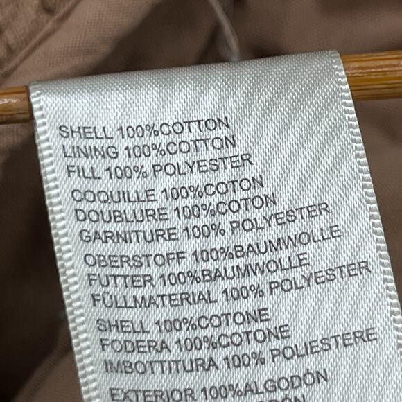 FREE PEOPLE Jacket M Astrid Quilted Insulated Oversized Striped Cotton Brown - Picture 12 of 16